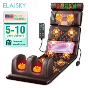 Electric Heated Massage Mattress Full Body Pain Relief Cushion
